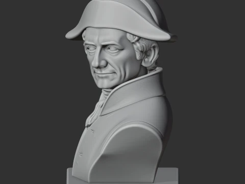 Alessandro Volta Bust 3D Model