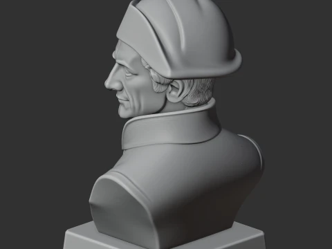 Alessandro Volta Bust 3D Model