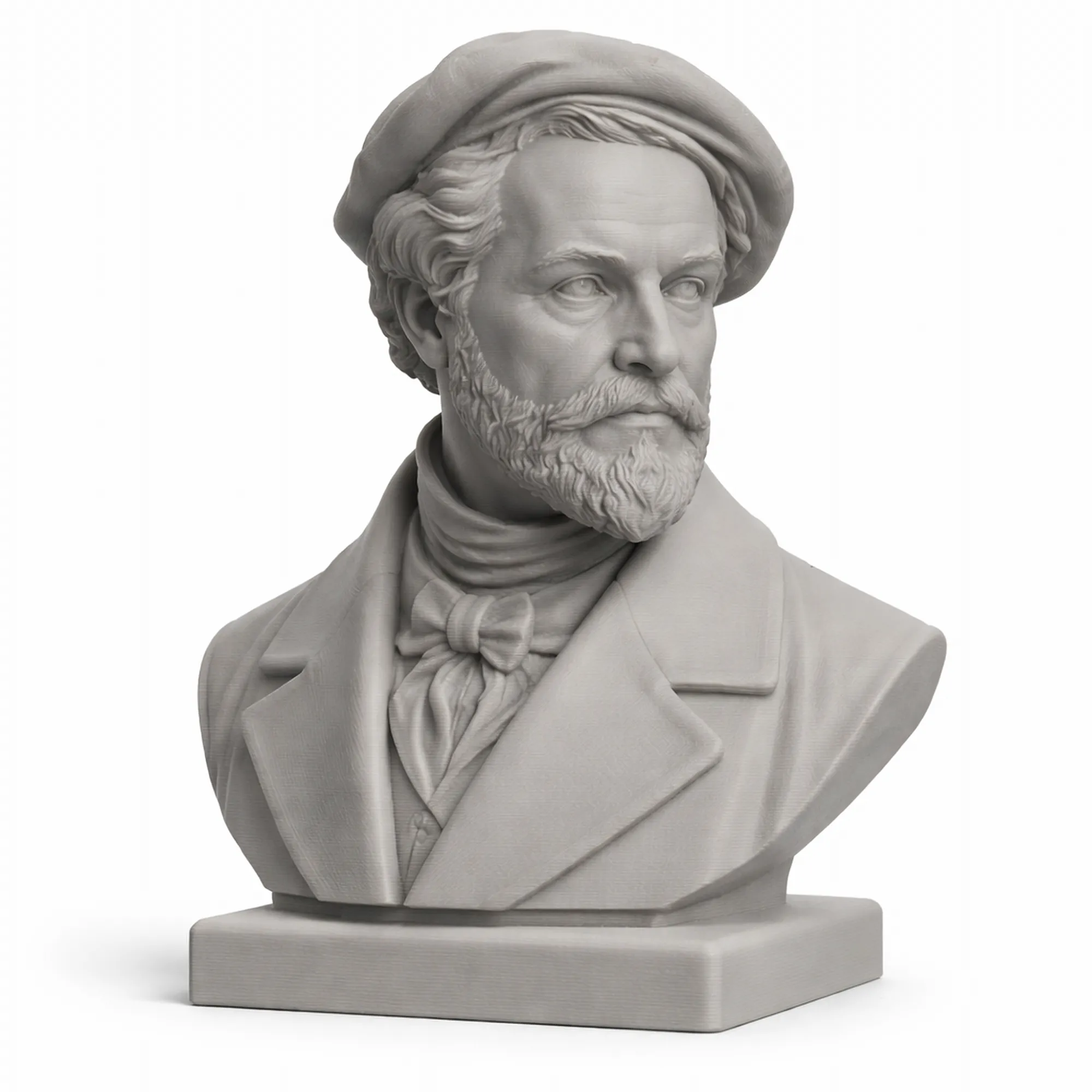 Alexander von Humboldt Bust 3D Model .c4d .max .obj .3ds .fbx .stl .blend 