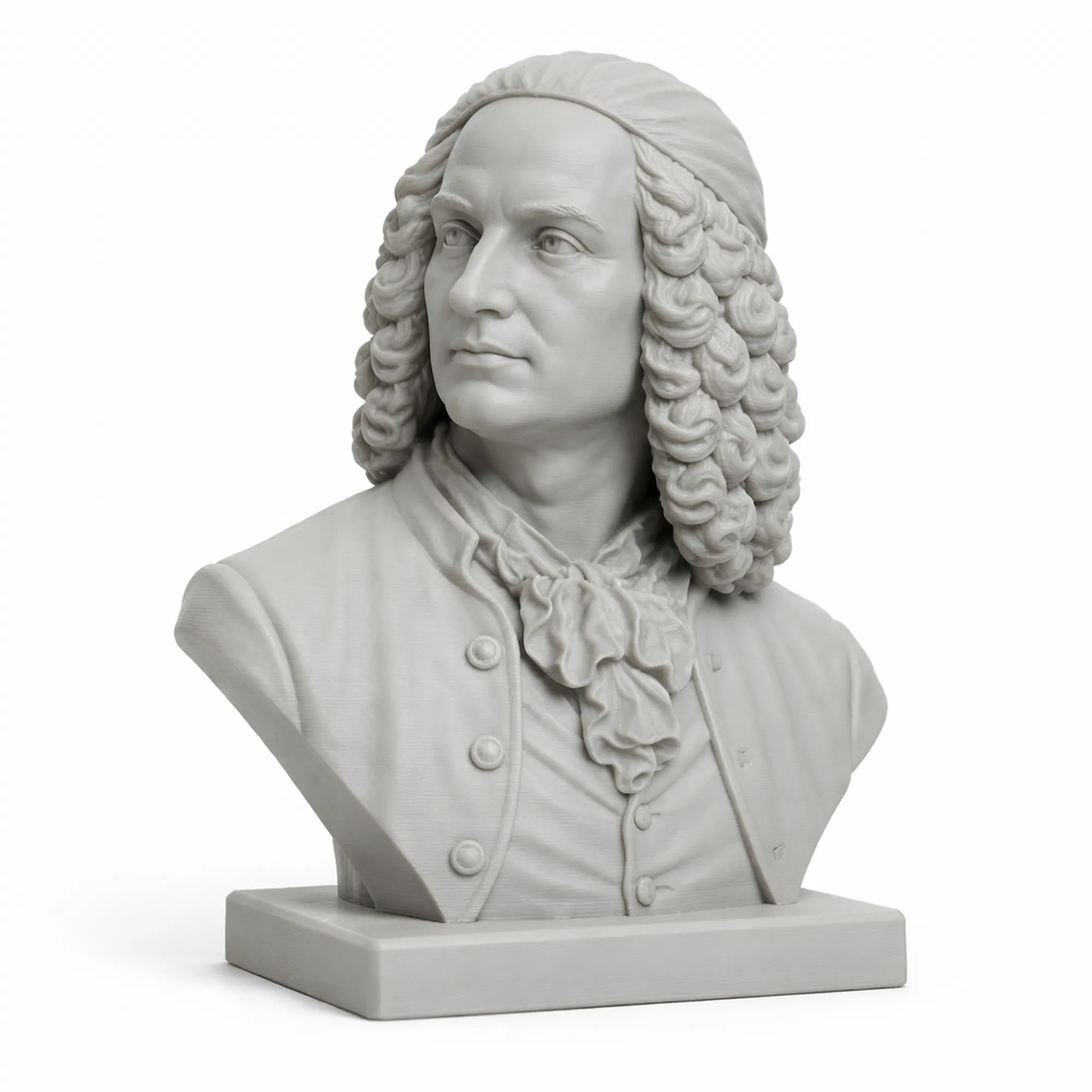 Antonio Vivaldi Bust 3D Model .c4d .max .obj .3ds .fbx .stl .blend 