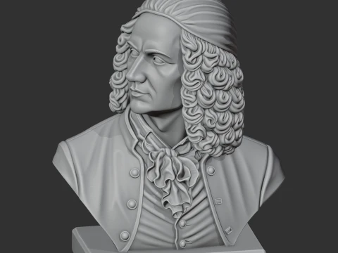 Antonio Vivaldi Bust 3D Model