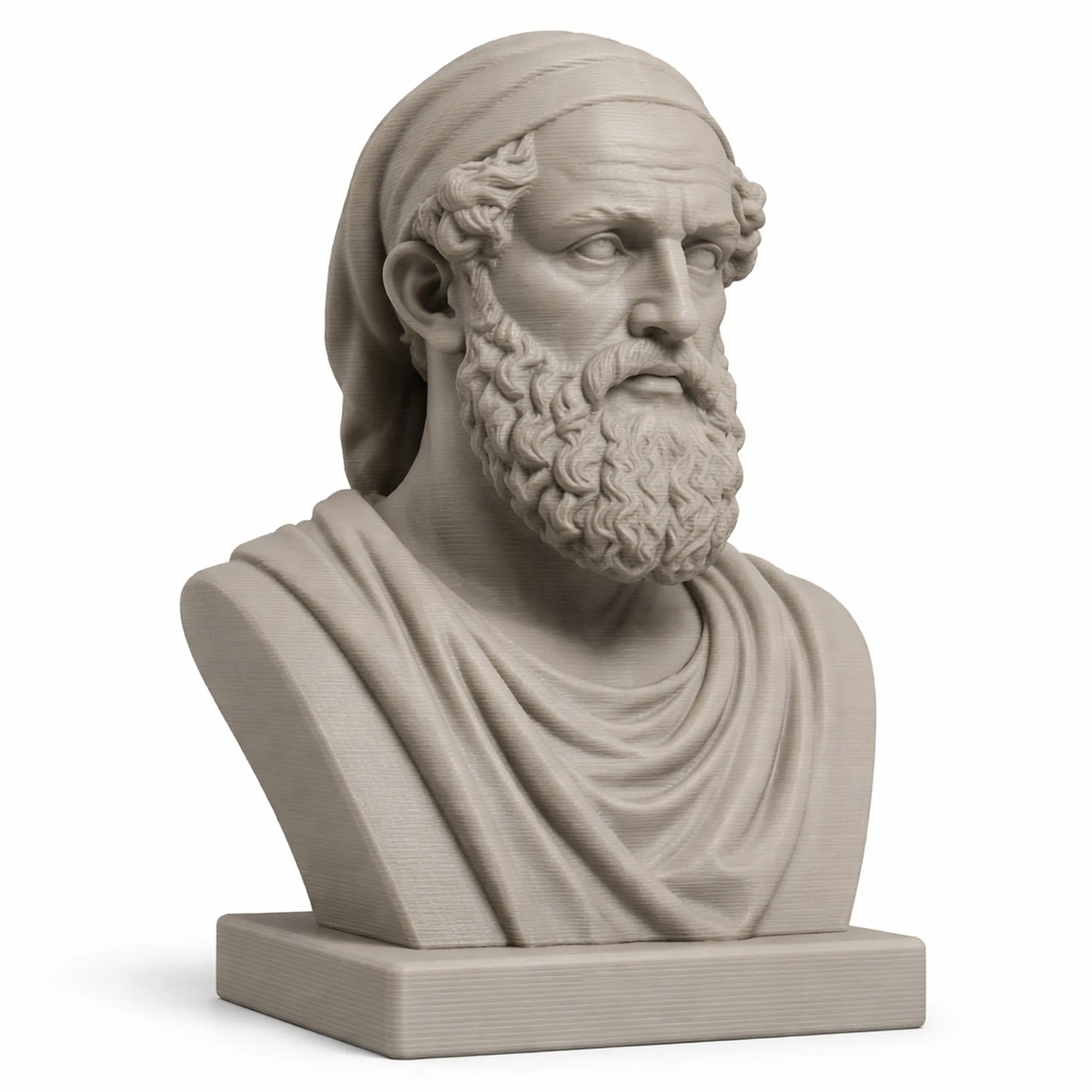 Archimedes Bust 3D Model .c4d .max .obj .3ds .fbx .stl .blend 
