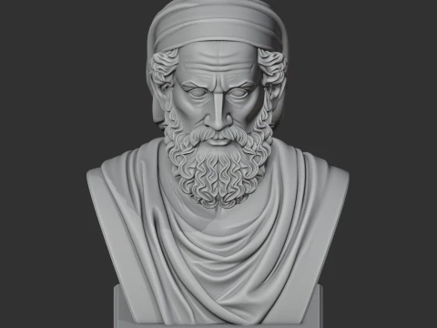 Archimedes Bust 3D Model