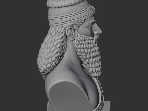 Ashurbanipal Bust 3D Model