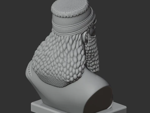 Ashurbanipal Bust 3D Model