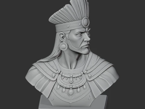 Atahualpa Bust 3D Model