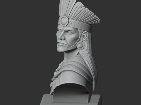 Atahualpa Bust 3D Model