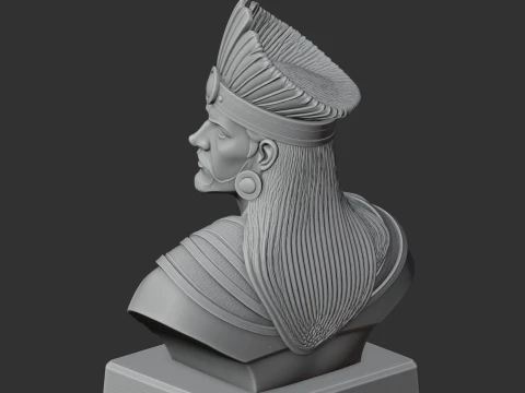 Atahualpa Bust 3D Model