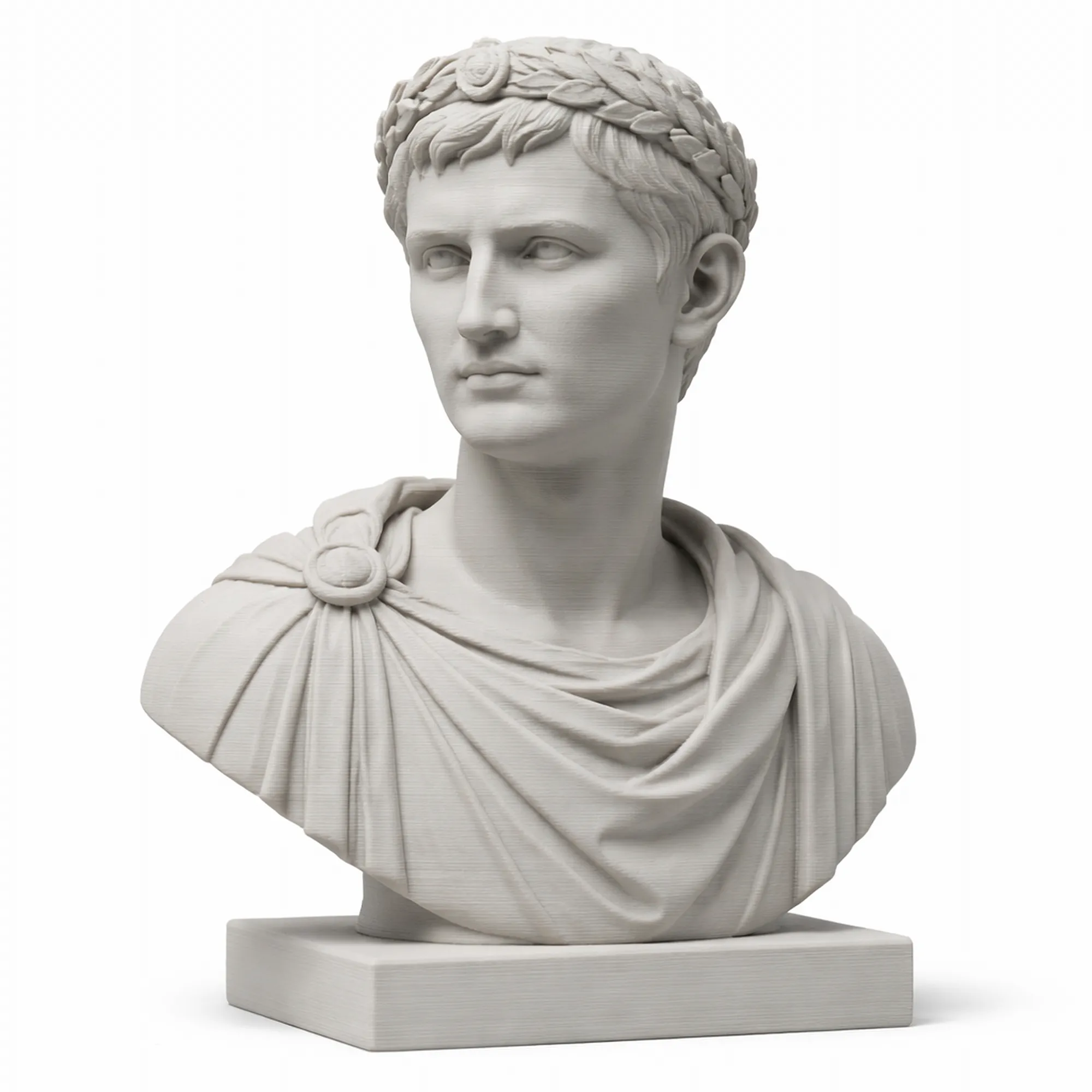 Augustus Bust 3D Model .c4d .max .obj .3ds .fbx .stl .blend 