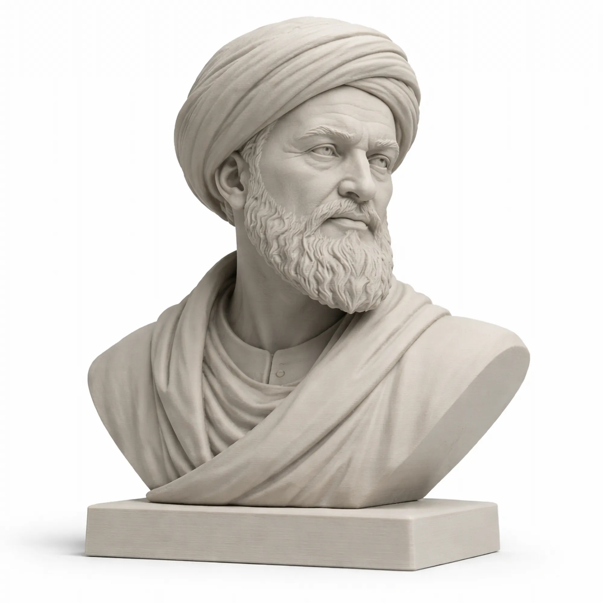 Averroes Bust 3D Model .c4d .max .obj .3ds .fbx .stl .blend 