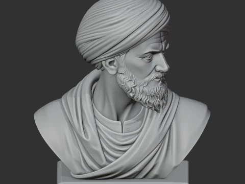 Averroes Bust 3D Model