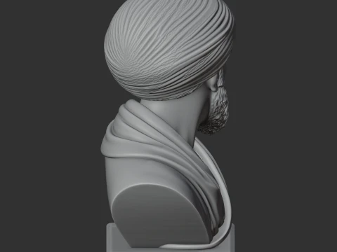 Averroes Bust 3D Model