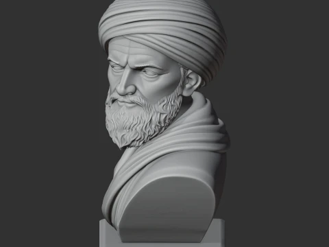 Averroes Bust 3D Model