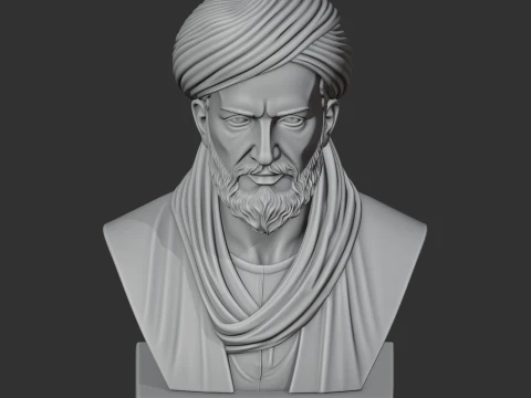 Avicenna Bust 3D Model