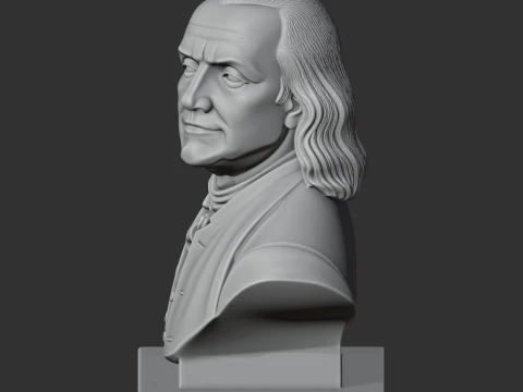 Benjamin Franklin Bust 3D Model