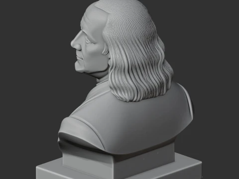Benjamin Franklin Bust 3D Model