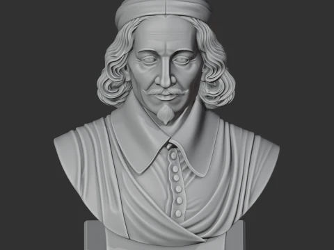 Blaise Pascal Bust 3D Model
