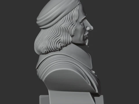 Blaise Pascal Bust 3D Model