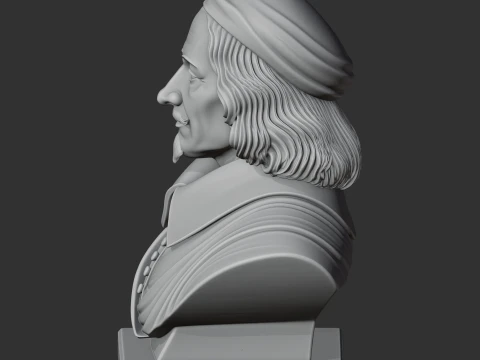Blaise Pascal Bust 3D Model