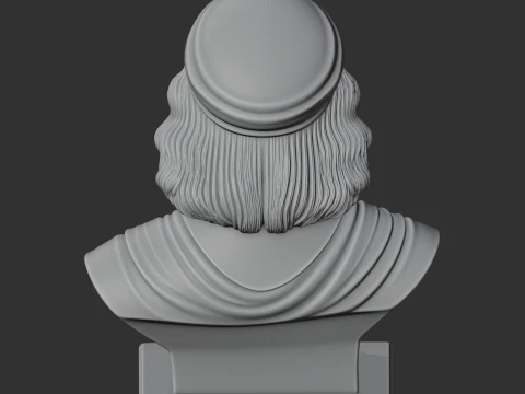 Blaise Pascal Bust 3D Model