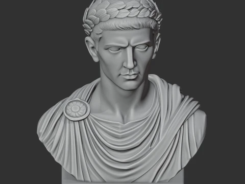 Caligula Bust 3D Model