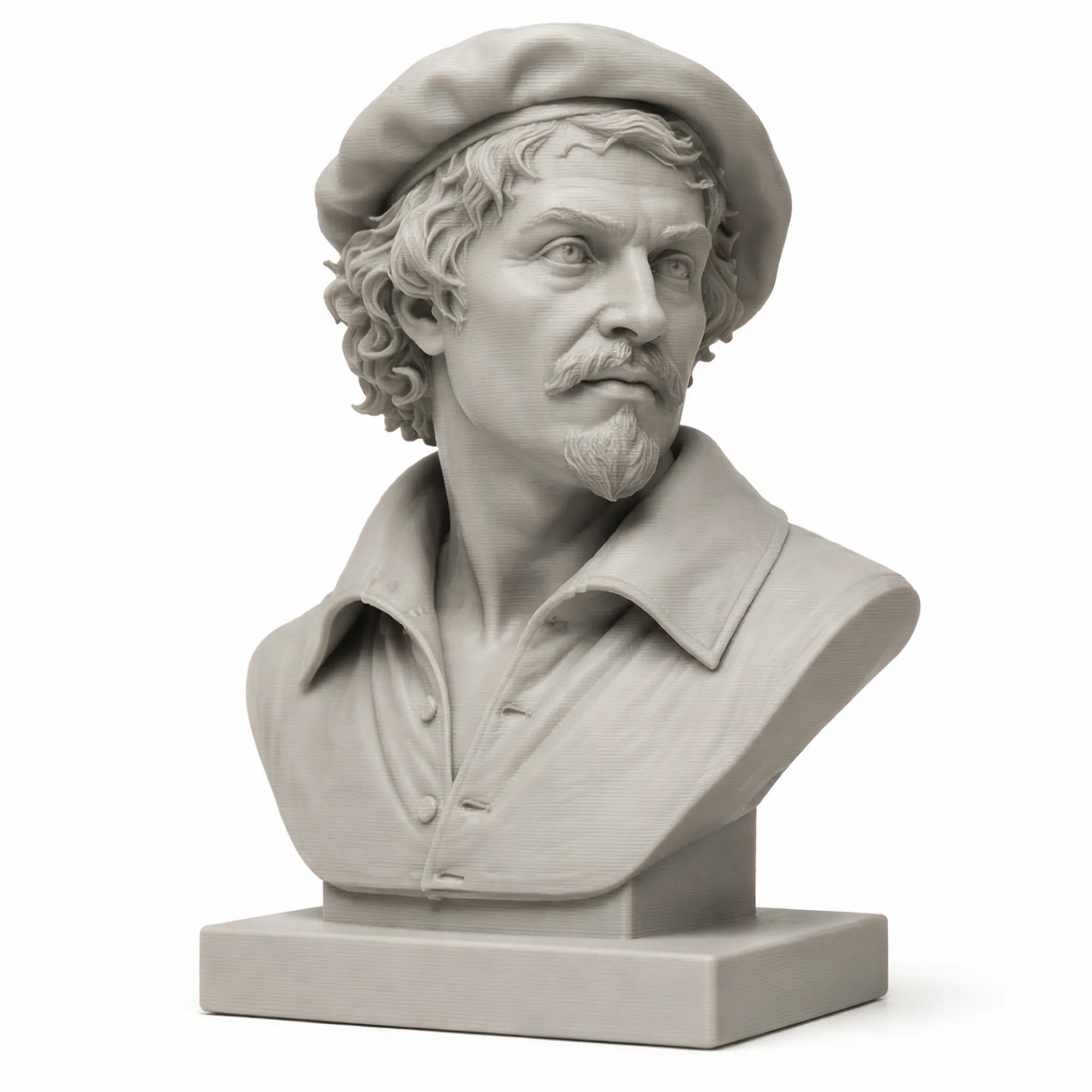 Caravaggio Bust 3D Model .c4d .max .obj .3ds .fbx .stl .blend