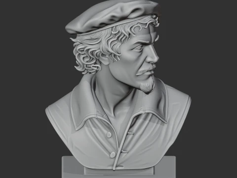 Caravaggio Bust 3D Model