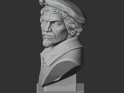 Caravaggio Bust 3D Model