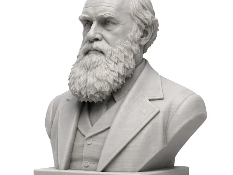 Buste de Charles Darwin Modèle 3D