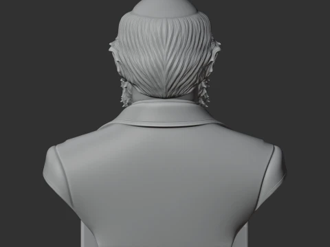 Charles Darwin Bust 3D Model