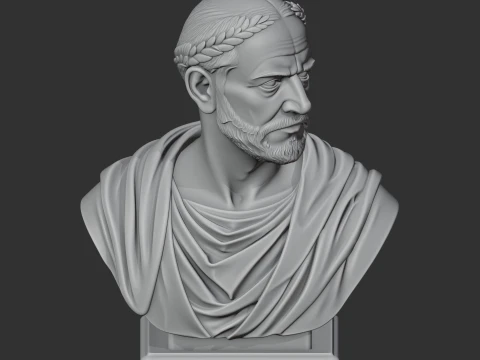 Cicero Bust 3D Model