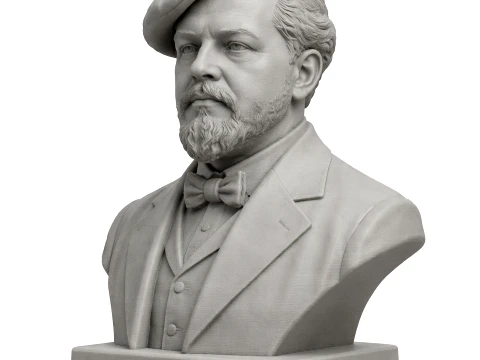 Claude Debussy B&uuml;ste 3D Modell