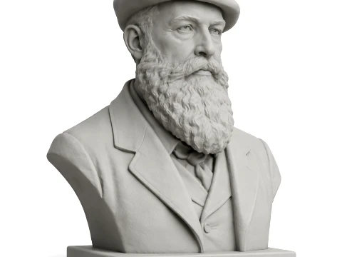 Claude Monet Bust 3D Model