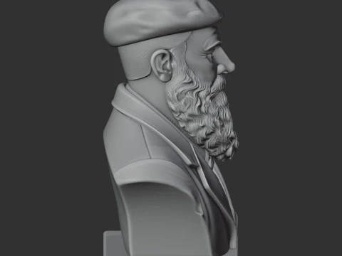 Claude Monet Bust 3D Model