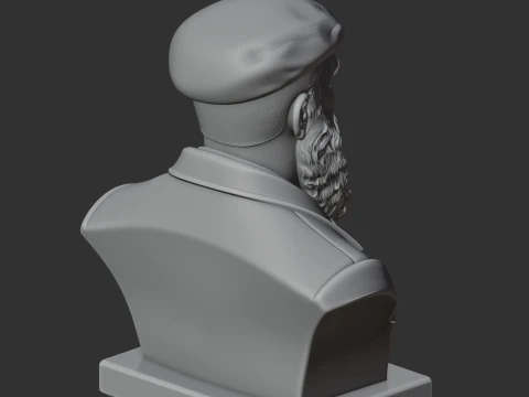 Claude Monet Bust 3D Model