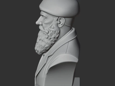 Claude Monet Bust 3D Model