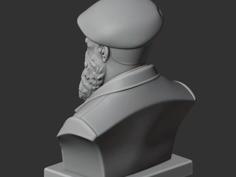 Claude Monet Bust 3D Model