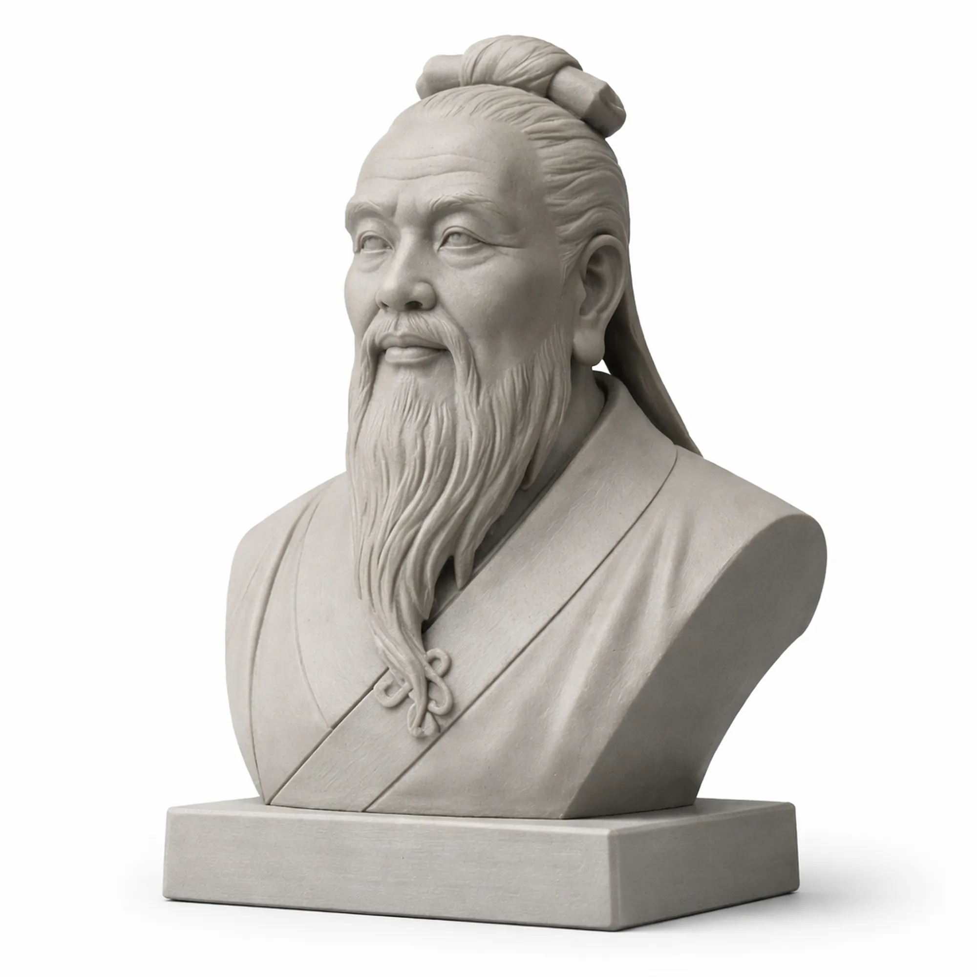Confucius Bust 3D Model .c4d .max .obj .3ds .fbx .stl .blend