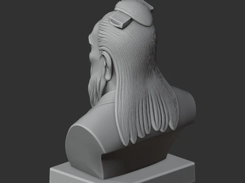 Confucius Bust 3D Model