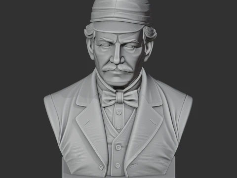 David Livingstone Bust 3D Model