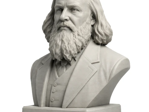 Busto de Dmitri Mendeleev Modelo 3D