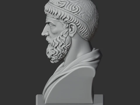 Epicurus Bust 3D Model