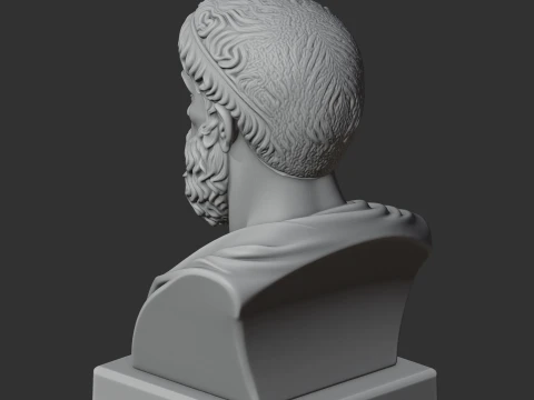 Epicurus Bust 3D Model
