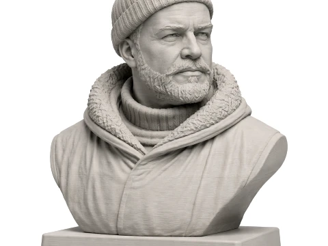 Ernest Shackleton Bust 3D Model