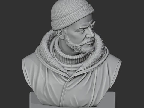 Ernest Shackleton Bust 3D Model