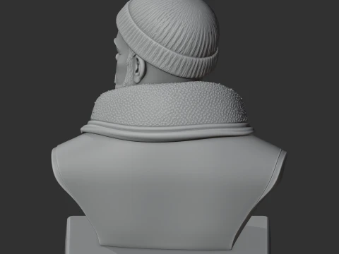 Ernest Shackleton Bust 3D Model