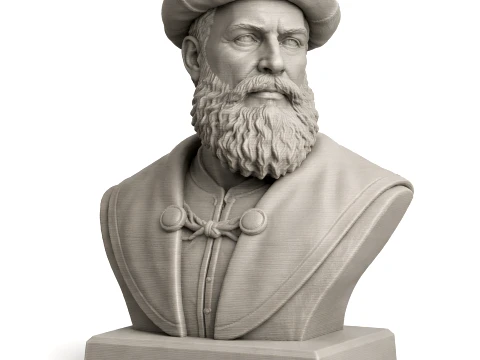 Ferdinand Magellan Bust 3D Model