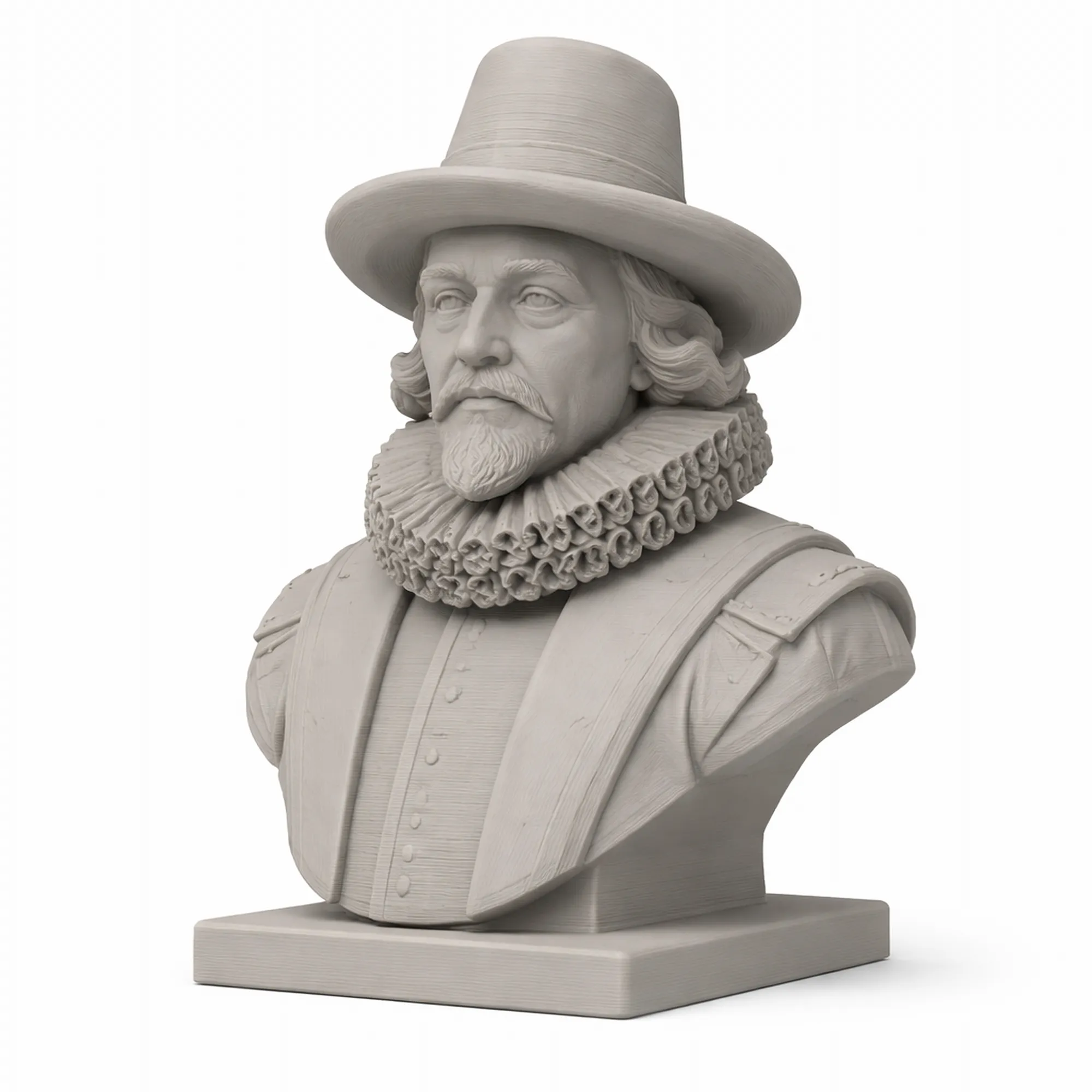 Francis Bacon Bust 3D Model .c4d .max .obj .3ds .fbx .stl .blend 