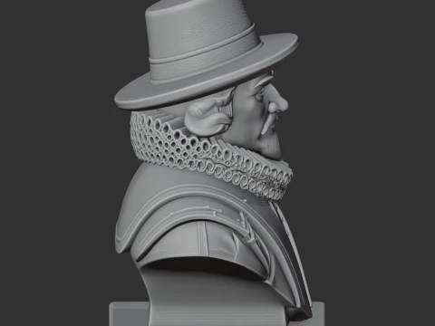 Francis Bacon Bust 3D Model