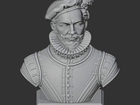 Francis Drake Bust 3D Model